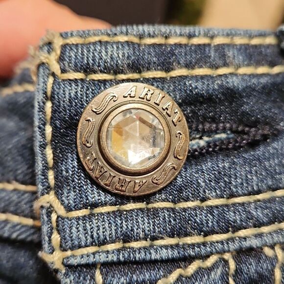 Ariat Women's "Turquoise" Bejeweled Bootcut Jeans in 26 Long (US 2 Long) - Picture 9 of 12